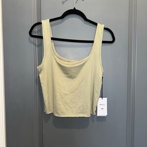 NWT RVCA Cropped Tank Top - Olive L